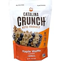 Catalina Crunch Maple Waffle Keto Cereal (9Oz Bags) | Low Carb, Sugar Free, Gluten Free | Keto Snacks, Vegan, Plant Based Protein | Breakfast Cereals | Keto Friendly Food