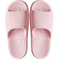 Massage Sandals Slippers Shoes Footwear Bath Anti-Slip for Home House Pool Beach Indoor Outdoor Women Men (7-7.5 M US Women/6-6.5 M US Men, Pink)