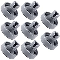 WD12X10231 Dishwasher Lower Rack Wheels And Stud Replacement by AMI PARTS, Fit for G-E Dishwasher Wheels -Replaces 1263942 PS1481883 AP3994981 Dishwasher Wheels Lower Rack(8 pcs)