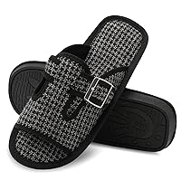 Besroad Womens Open Toe House Slippers Memory Foam Sandals Adjustable Comfy Bedroom Slide Arthritis Edema Shoes for Ladies Indoor Outdoor