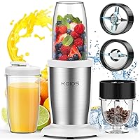 KOIOS PRO 900W Personal Blender for Shakes and Smoothies, 11 Pcs Countertop Blenders with 6-edge Blade for Kitchen Baby Food, Grinder for Beans, Nuts, Spice Protein Mixer, 2x17oz + 10oz Cups, BPA Free