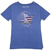 Peanuts Snoopy Little Kids USA Skateboard America Vintage Distressed T-Shirt Tee
