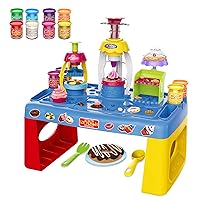 JOYIN 44 Pieces Play Dough Accessories Set for Kids Playdough Tools with Various Plastic Molds Rolling Pins Cutters