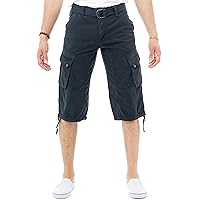 X RAY Men's Belted Cargo Long Shorts 18