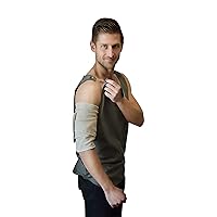 Inspired Comforts Men's Post Surgery & Rehab Tank Top with Dual Access Snaps