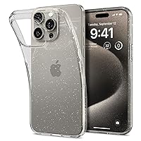 Spigen Liquid Crystal Glitter Designed for iPhone 15 Pro Max Case (2023), [Military-Grade Protection] - Crystal Quartz