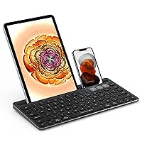 Wireless Multi Device Bluetooth Keyboard for iPhone, iPad, Samsung, Android Phone, Tablet Wireless Keyboard for Mac, Macbook Pro, iMac – Rechargeable Smartphone Keyboard Cell phone Keyboard for tablet