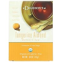 Davidson's Organics, Tangerine Almond, 8-count Tea Bags, Pack of 12