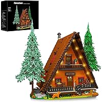 Spirits 16053 A-Frame Cabin Building Kit, Tree House Cabin Modular Building Blocks Set with LED Set, for Kids14+ (3398 Pieces)