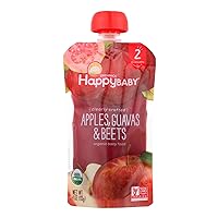 Happy Baby Apple, Guava and Beet Baby Food, 4 Oz