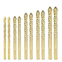 Tile Bits Glass Ceramic Concrete Hole Opener Alloy Triangle Drill 3/4/5/6/8/10/12 Mm Glass Drill Bit Power Tool Drill 1Pcs (Color : 10mm, Size : 1pc)