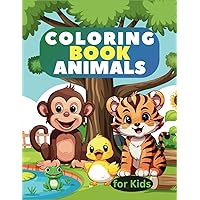 Coloring Book Animals for Kids: Have Fun With These Cartoon Style Zoo Animal Designs