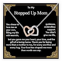 To My Stepped Up Mom Necklace, You Chose to Love Me as Your Own, Step Mom Gift Ideas for Birthday Mother’s Day Anniversary or Christmas From Step Daughter or Step Son, Bonus Mom Jewelry With Heart Touching Message, Standard/Luxury Box
