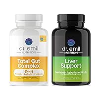 Total Gut Complex and Liver Support Total Cleanse Bundle - Gut Health Supplement & Liver Support Capsules