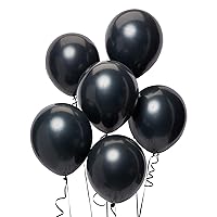 American Greetings Bulk Party Balloons for Halloween, Birthdays and All Occasions, Black (100-Count)