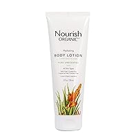 Nourish Organic | Pure Unscented Hydrating Body Lotion | GMO-Free, Cruelty Free, 100% Vegan (8oz)
