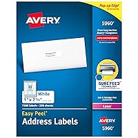 Avery Easy Peel Printable Address Labels with Sure Feed, 1