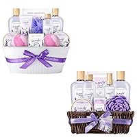 Gifts Basket for Women, Mom, Wife, Mothers Day Spa Gifts Basket for Women, Bath Set with Lavender Bath Bomb, Body Lotion, Body Wash, Reed Diffuser, Gifts for Birthday Christmas