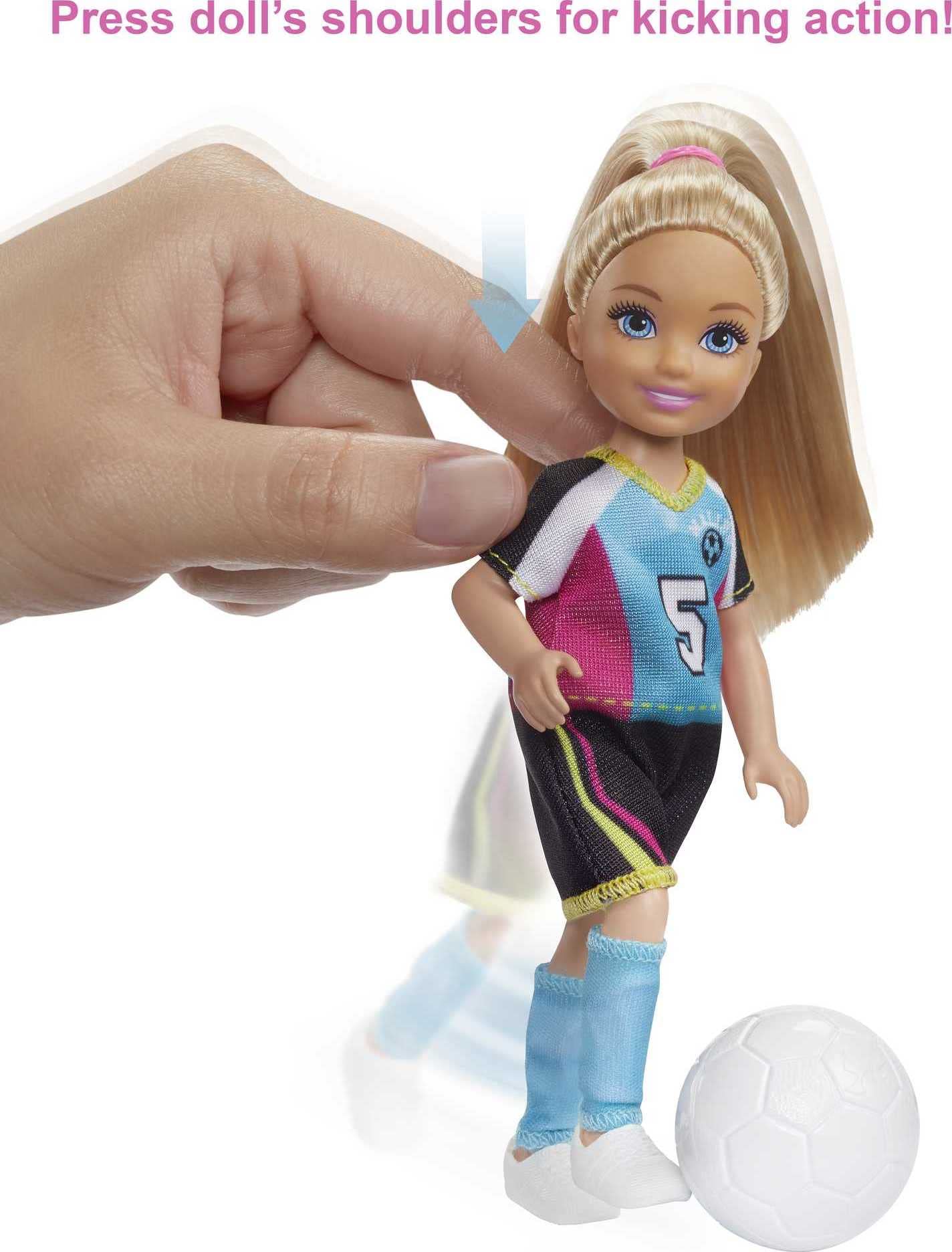 Barbie Dreamhouse Adventures 6-inch Chelsea Doll with Soccer Playset and Accessories