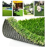 Petgrow Deluxe Realistic Artificial Grass Turf 3.3FTX5FT, 70 oz Face Weight /Drainage Holes / Rubber Backing, Indoor Outdoor Pet Faux Synthetic Grass Astro Rug Carpet for Garden Backyard Patio Balcony