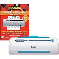 Scotch PRO Thermal Laminator and Pouch Bundle, 2 Roller System, Never Jam Technology Automatically Prevents Misfed Items (TL906) with 100-Pack Scotch Thermal Laminating Pouches