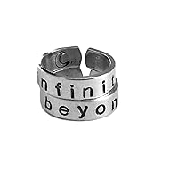 To Infinity and Beyond Rings - Hand Stamped Aluminum - A Pair of TWO Friendship Rings - Toy Story Inspired