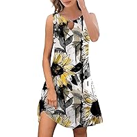 XJYIOEWT Sexy Summer Dresses for Women 2024 Vacation Trendy, Women's Summer Dress 2023 Fashion Bohemian Print Cover Up