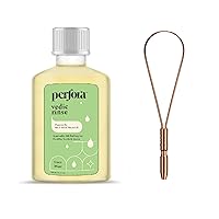 Oil Pulling & Copper Tongue Scraper | Ayurvedic Mouthwash | Alcohol-Free Mouth Rinse | 100% Pure Indian Copper Tongue Cleaner - 10.16 Fl.Oz (Coconut Mint)