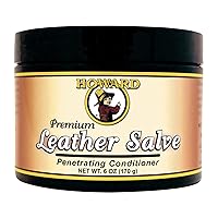 HOWARD Premium Leather Salve: Rejuvenates, Penetrates, Preserves, Protects, & Revives Dried-Out Smooth Leather. Natural Salve, No Greasy or Sticky residue. Ideal for Leather, Couches, Shoes, & More