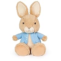 GUND Beatrix Potter Peter Rabbit Silly Pawz Plush, Easter Bunny Stuffed Animal for Ages 1 and Up, Brown/Blue, 11”