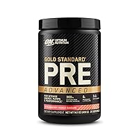 Gold Standard Pre Workout Advanced, with Creatine, Beta-Alanine, Micronized L-Citrulline and Caffeine for Energy, Keto Friendly, Strawberry Mango Daiquiri, 20 Servings