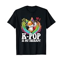 Kpop Is My Therapy Fox Tie Dye Pop Merch K-pop Merchandise T-Shirt