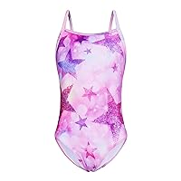 Girls Swimsuit One Piece Sleeveless Bathing Suits Summer Beach Swimwear for 2-12 Years Old