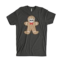 Threadrock Men's Gingerbread Man Wearing Mask 2020 T-Shirt