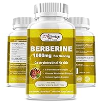 Berberine Supplement - 1000mg Berberine with Ceylon Cinnamon, Milk Thistle & Turmeric Extract, Organic Herbal Formula Support Gastrointestinal Function, Cardiovascular & Glucose Metabolism
