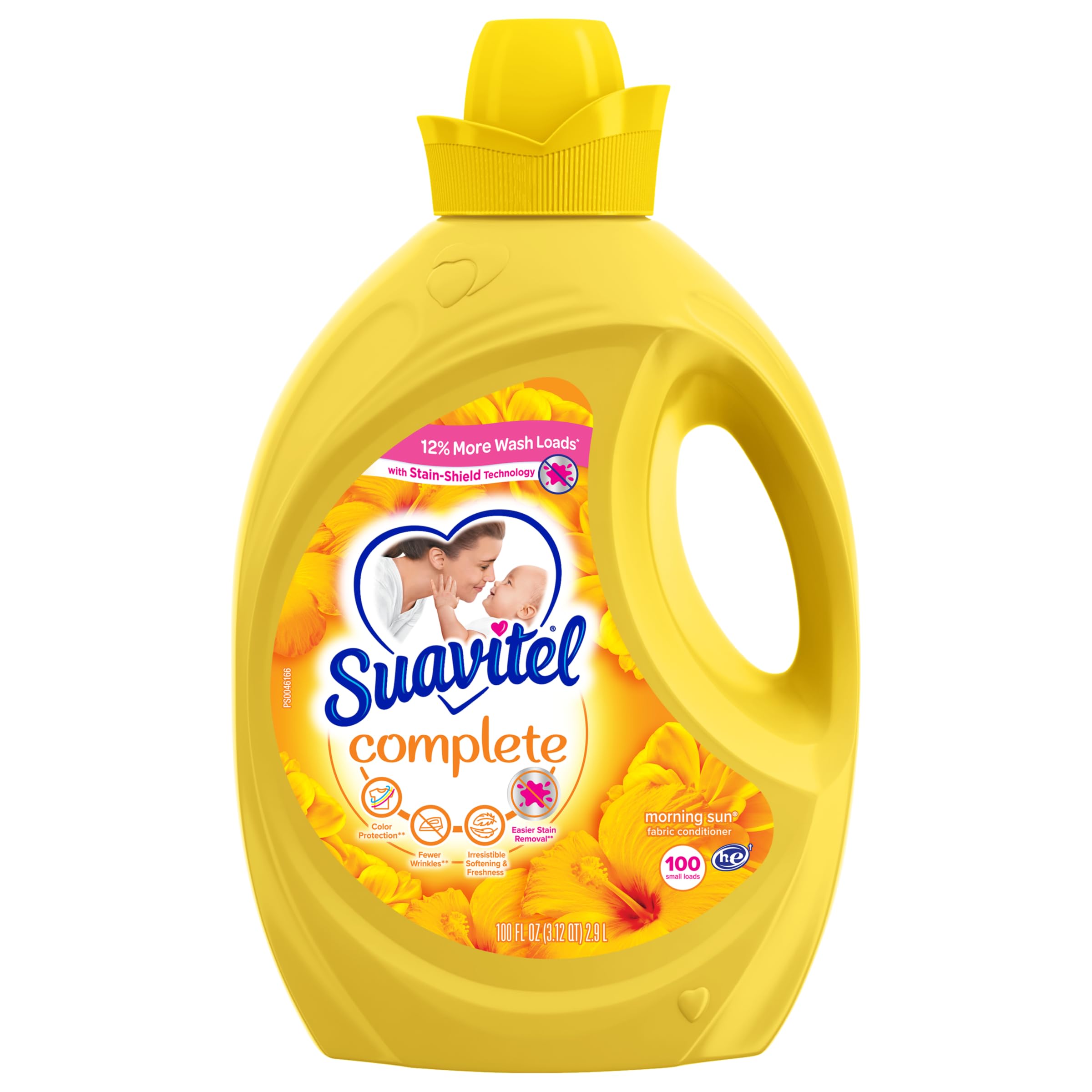 Suavitel Complete Liquid Fabric Softener with Stain Shield Technology, Morning Sun - 100oz