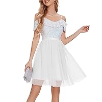 Wedtrend Women's Sequin Dress Sparkly Semi Formal Prom Dress Glitter Short Cocktail Dresses