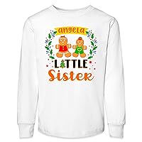 Personalized Christmas Big Little Sister Brother Cookie Lover Toddler Girl Boy Long Sleeve Shirt