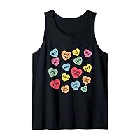 Anti Valentines Day Funny Candy Conversation Hearts Tank Top