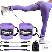 Resistance Bands for Working Out, Ankle Strap with Exercise Bands, Physical Therapy Bands for Strength Training, Yoga, Pilates, Stretching, Stretch Elastic Band with Different Strengths, Workout Bands