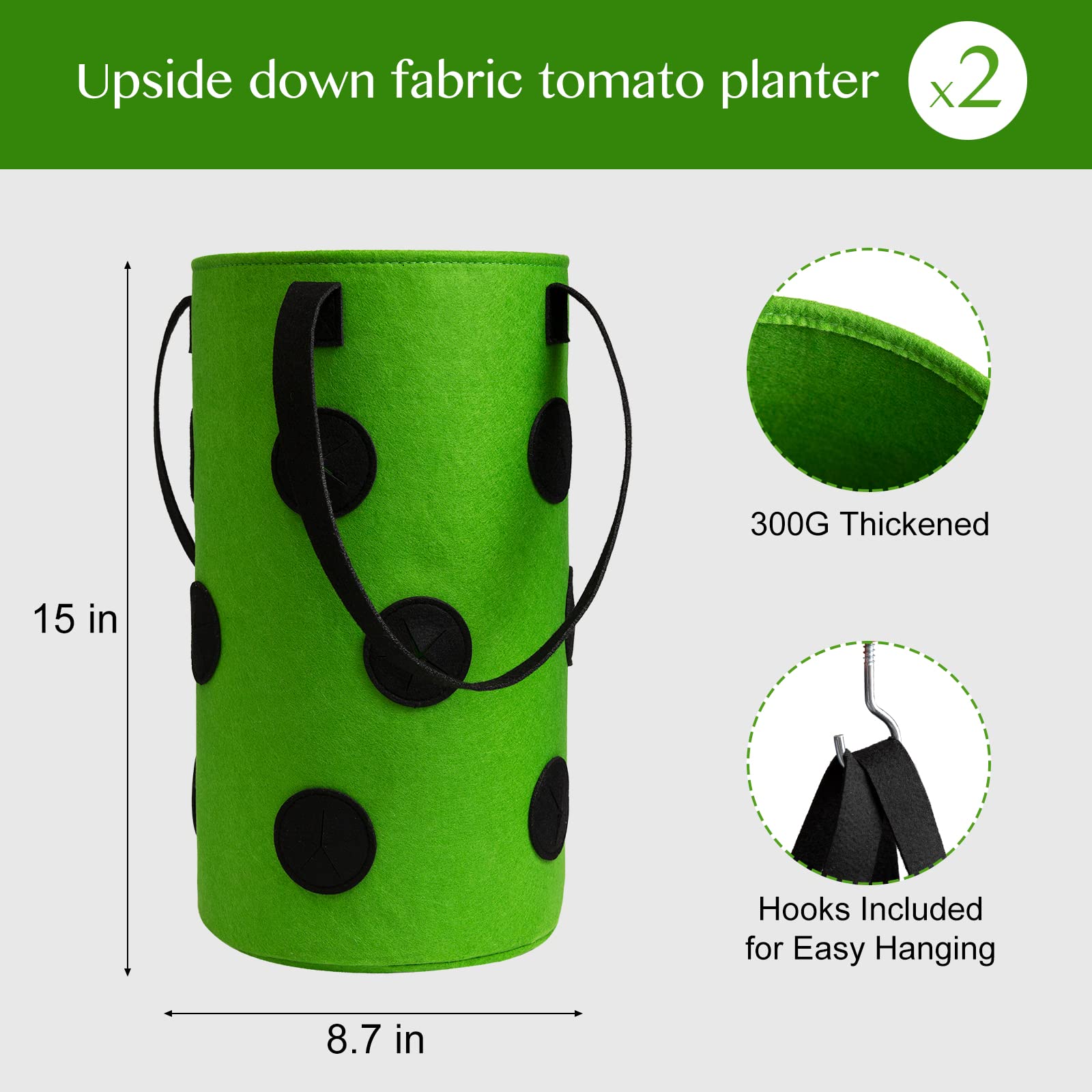 400 Litre WOVEN Planter Bags w Easy Fill Round Base. Grow trees, vegie -  The Climbing Fig