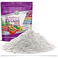Organic Sulfate of Potash 0-0-50 Fertilizer Made in USA - Water Soluble SOP Potassium Plant Food for Plants & Flower Gardens - Low Chlorine Fertilizer. Enhances Color & Taste! OMRI Listed