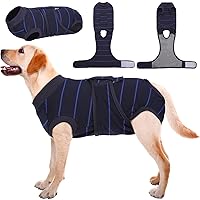 Kuoser Recovery Suit for Dogs, Soft Dog Surgery Suit Female Spay Breathable Neuter Suit for Male Dogs, Anti Licking Onesie Dog Surgical Suit Dog Body Suits After Surgery,Substitute E-Collar & Cone, L