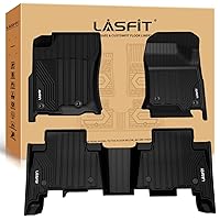 LASFIT Floor Mats for Toyota 4Runner 2013-2024 & for Lexus GX460 2014-2023, Custom Fit TPE All Weather Floor Liners 1st & 2nd Row Car Mats, Black
