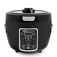 Aroma Professional ARC-1230B Grain, Oatmeal,Slow Cooker, Saute, Steam, Timer, 10 Cup Uncooked/20 Cup Cooked, Black