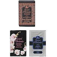 Tesori d'Oriente: Set of 3 Aromatic Perfumed Soaps 5.29 Ounces (150g) Bars (Pack of 3 Scents)