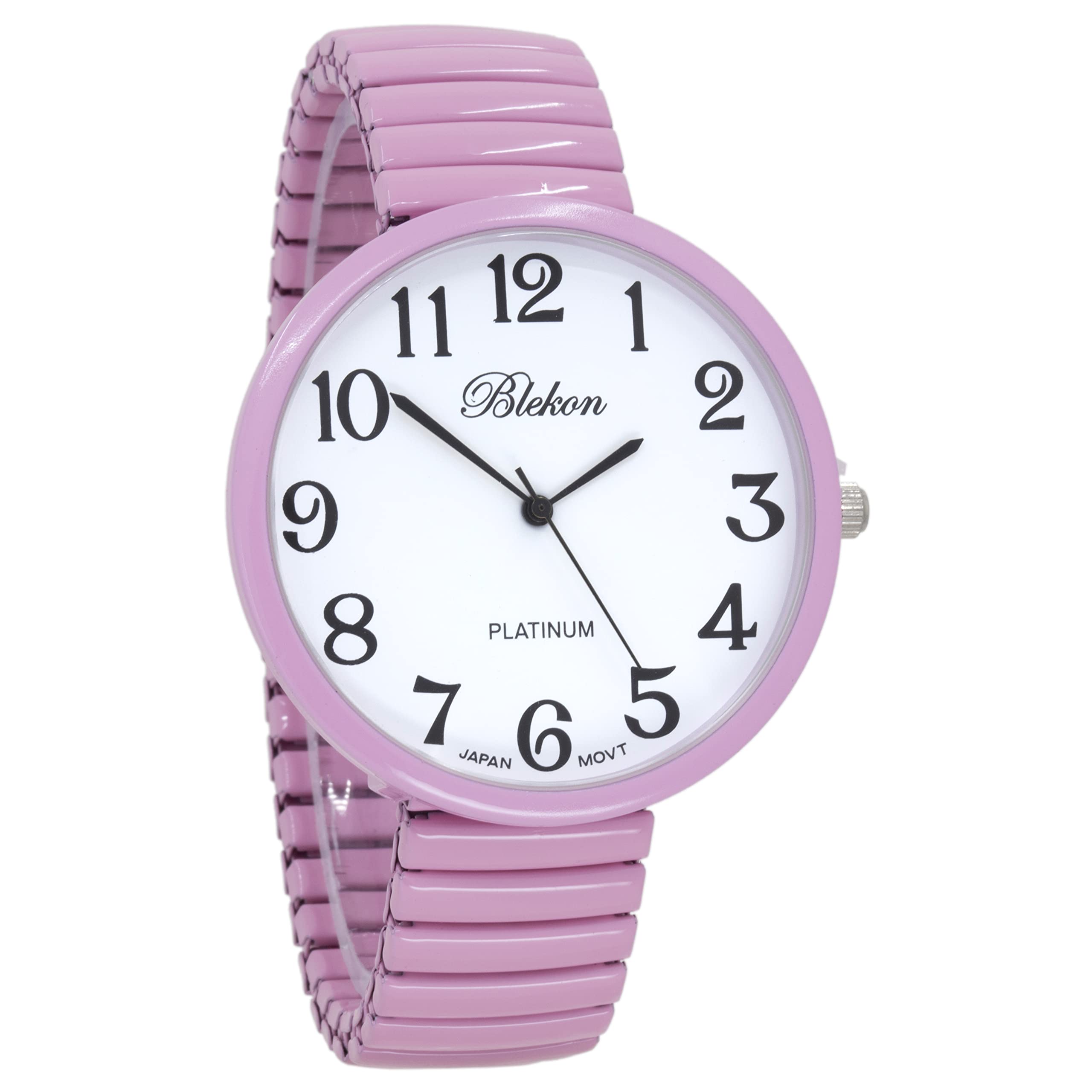 Blekon Collections New Super Large Face Stretch Band Japanese Movement PC21J Fashion Watch