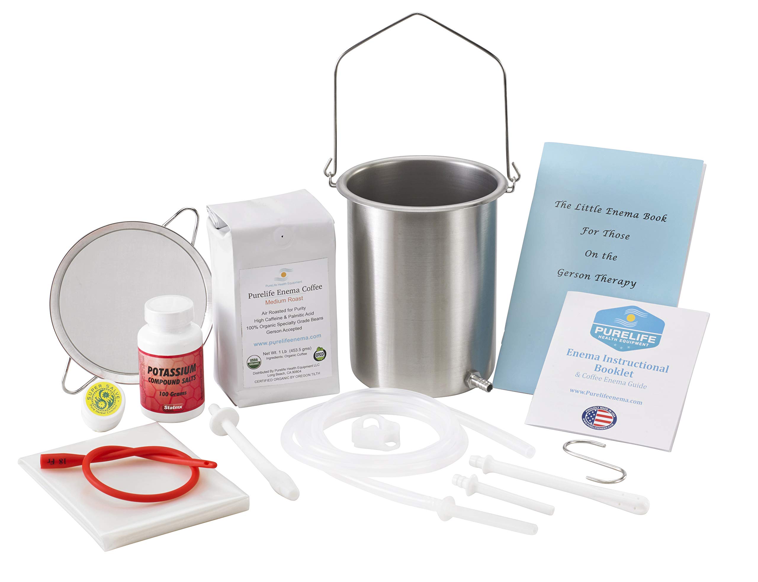 Enema Kits by Purelife -Dream Coffee Enema Kit for Gerson Therapy - Made in USA