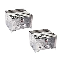 Folding Stove, Compact Emergency Food Prep, Silver, 6-1/4
