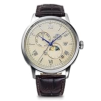 Orient RN-AK0803Y Classic Bambino Sun and Moon Men's Leather Japan Import New